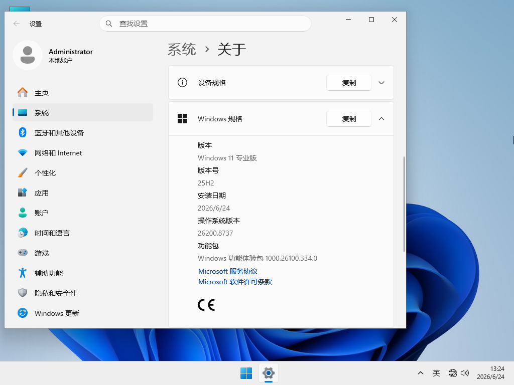 Win11 25H2版本下载-Win11 25H2专业版镜像下载26200.8737